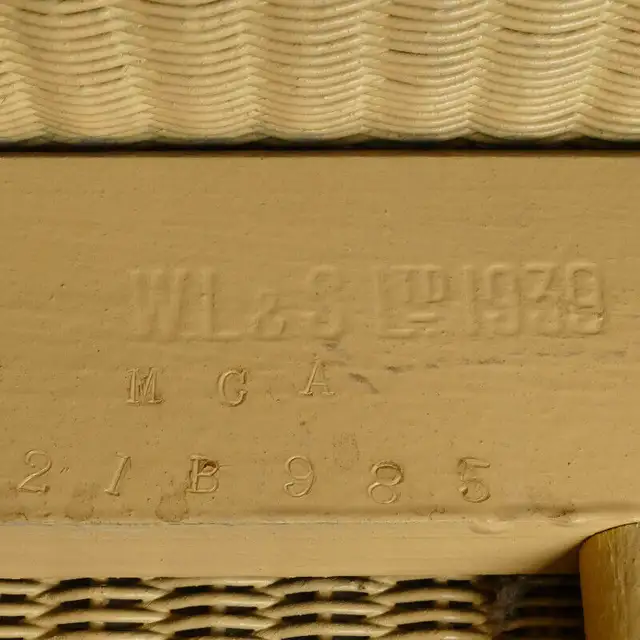 Wicker Lloyd Loom chair 1936 thru 1945 looking for in Arts & Collectibles in Winnipeg - Image 5