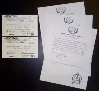 2 Star Trek Birthday Brunch Anniv Tickets Letters 1986 NM+ Rare