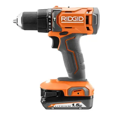 RIDGID 18V Lithium-Ion Cordless Hammer Drill Kit with battery, View more