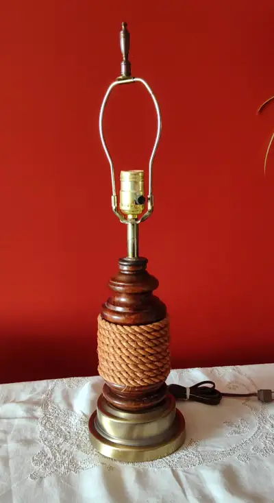 Nautical Theme Lamp Base with Harp and Finial, View more