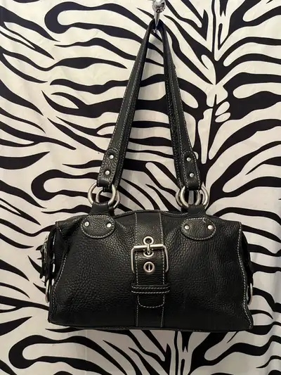  Black Genuine Leather Roots Canada Purse , View more