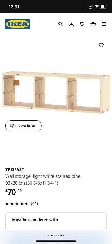 3 x IKEA TROFAST Rangement mural / wall storage + 9 bacs/bins dans Bibliothèques et étagères  à Ouest de l’Île - Image 3