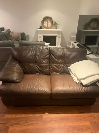 Leather Loveseat, View more
