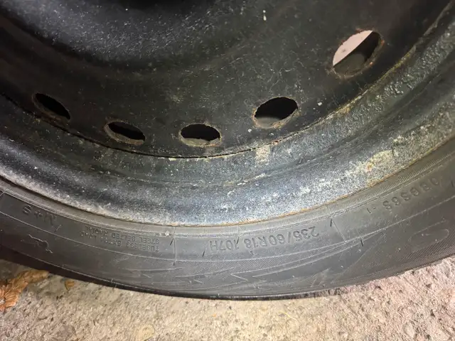 235/60R18 winter tires on 5x108 bolt pattern steel rims - used in Tires & Rims in City of Toronto - Image 4