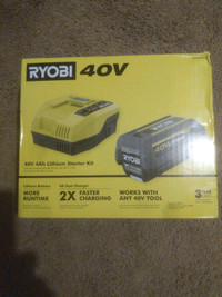 Ryobi 40volt Lithium Starter Kit - New in Box