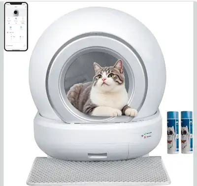 Robot self-cleaning litter box, View more