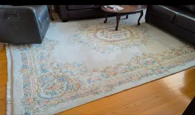 Handmade Wool Rug 9 by 11.5 fe, View more