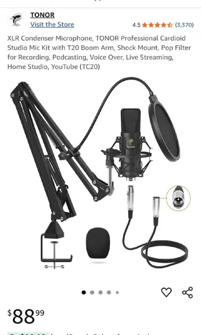 Tonor TC 20 XLR Condenser Mic, View more