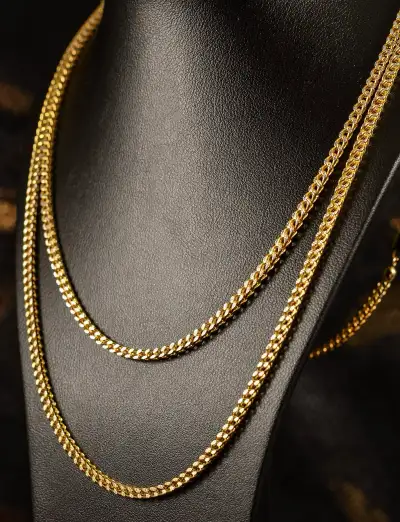 Chaîne Franco Diamond Cut en Or 10k - 22 pouces - 3mm, View more