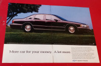 SWEET ORIG 1994 CHEVY CAPRICE CAR AD - ANNONCE AUTO AMERICAINE