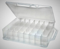46 Compartment 1/64 Scale Diecast Car Storage Case - Clear