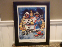 Dale Earnhardt Sr and Richard Petty. Autographed