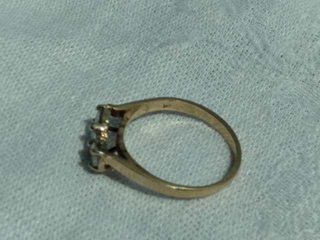 14K yellow gold diamond engagement set size 7.5 in Jewellery & Watches in Kitchener / Waterloo - Image 4