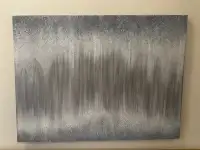 Canvas Wall Art Silver/Grey Shimmer