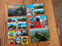 6 cartes de SAN MARINO NEUVES AFFRANCHIES DE 17 beaux timbres.