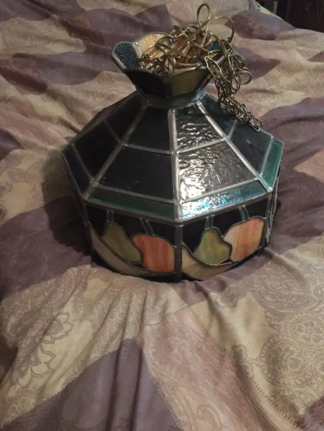 stained and leaded glass light fixtures (sold) in Indoor Lighting & Fans in Ottawa - Image 4