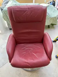 Ikea leather chair in Red