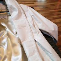 High Quality Soft White Leather Coat