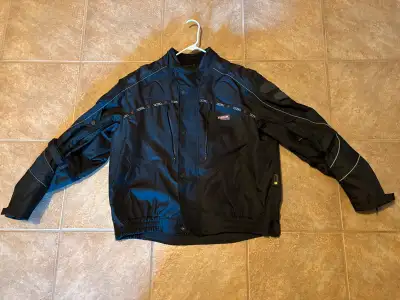 XL VEGA motorcycle riding jacket. Lots of padding in elbows and shoulders and back. Also has a remov...