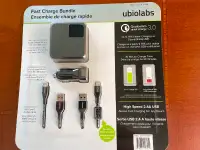 BNIB Wall and car cellphone fast charge Bundle