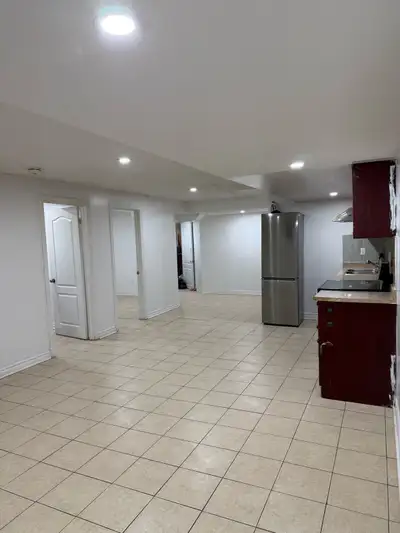 This basement apartment boasts a functional layout, offering a compact yet comfortable living space....