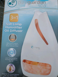 New, sealed box. 3 in 1 Salt Lamp, Humidifier and Oil Diffuser 