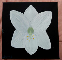 White Amaryllis Painting 