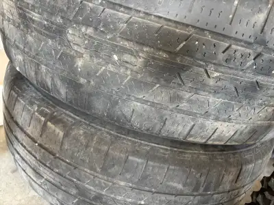 These are 235/65 R18 Continental tires that came off my SUV. They are used and show some wear, but s...