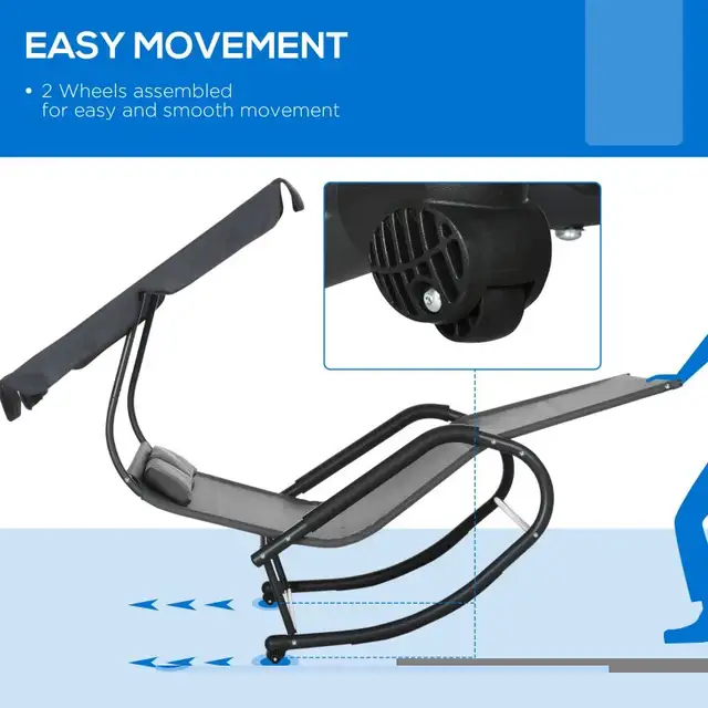 Patio Outdoor Bed, Outdoor Chaise Sun Lounger for Two Person wit in Patio & Garden Furniture in Markham / York Region - Image 5