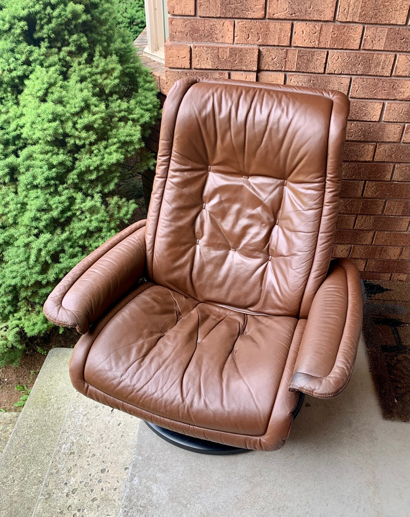 Ekornes Stressless Royal reclining chair & matching footrest Chairs