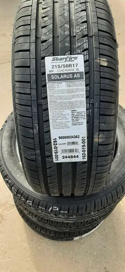 Selling 4 Starfire Solarus A/S 215/50R17 95V XL. Tires are brand new, never installed. Tires DOT dat...