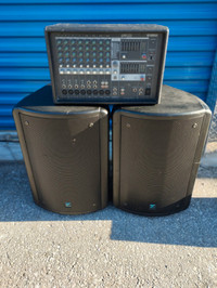PA system - Yorkville Speakers and Yamaha Powered Mixer