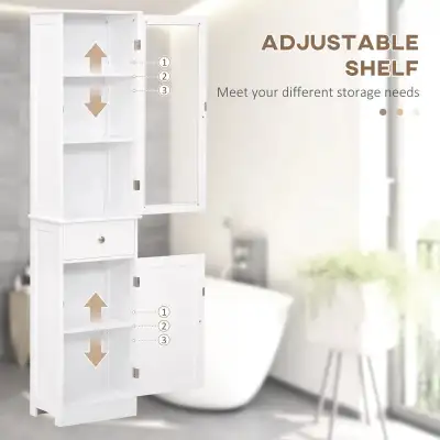 Bathroom Storage Cabinet with 3-tier Shelf Drawer, View more