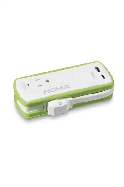 NOMA 2-Outlet USB-A/USB-C Portable Travel Outlet, 9-in Cord, View more