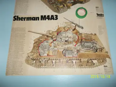 2 Posters circa 1971 from the Ballantine book company , 1 Sherman Tank, and 1 Royal Tiger 2, in good...