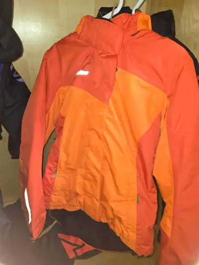 Orange Skidoo BRP Muskoka Winter Jacket Size Medium Boys Paid $375- $275 Black Camo & Orange One Pie...