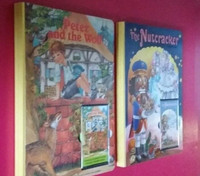 ▀▄▀The Nutcracker & Peter and the Wolf Board Book and Audio Cass