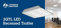 (NEW) Lithonia 2GTL2 4000K White LED Lay-in Troffer Light 2'x2'