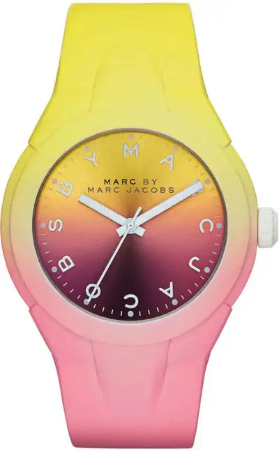 Marc by Marc Jacobs 38mm X-Up Ombre Watch, Yellow/Pink, View more