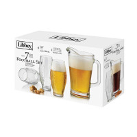 NEW: Libbey 7-piece Football Pitcher and Tumbler Set