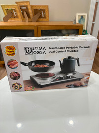 Ultima Cosa Presto Luxe - Portable Ceramic Dual Control Cooktop