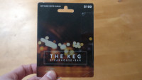 The Keg GC (Gift Card $100 Value)