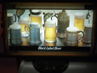 Vintage Black Label light up beer bar sign - 1970's? - 14 x 25