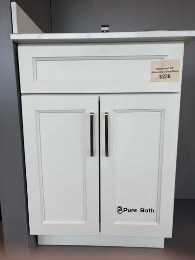 24″ Bathroom Vanity Solidwood with Countertop , View more