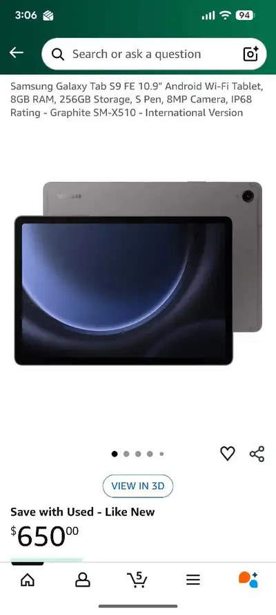 Samsung Galaxy Tab S9 FE 5G & Book Cover Keyboard , View more