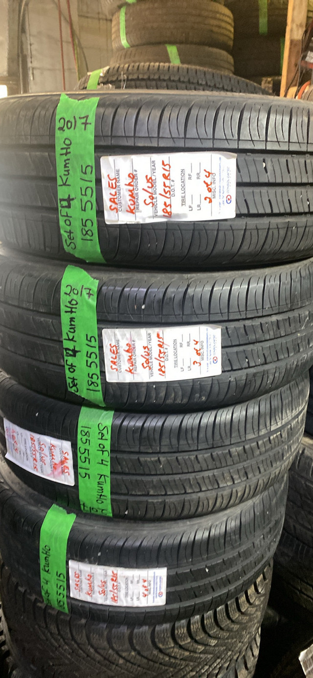 Set of 4 185 55 15 Kumho allseasons $400 out of the door  in Tires & Rims in Windsor Region