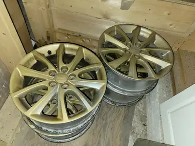 Four 16 inch Aluminum Rims 5x100 bolt pattern 16x6.5 from a 2013