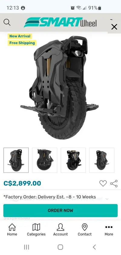 Nosfet aero electric unicycle gyrorue, View more