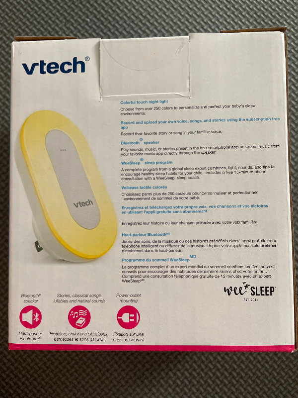 Vtech Nursery Baby Plug night light Bluetooth speaker plug NEW in Other in Mississauga / Peel Region - Image 2
