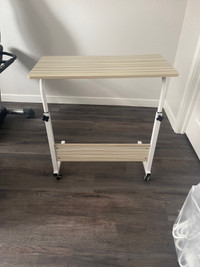 Side Table Adjustable with wheels 